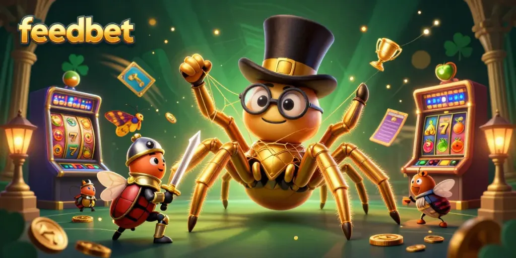 Experience thrilling slots at feedbet with intriguing characters and sparkling casino elements.