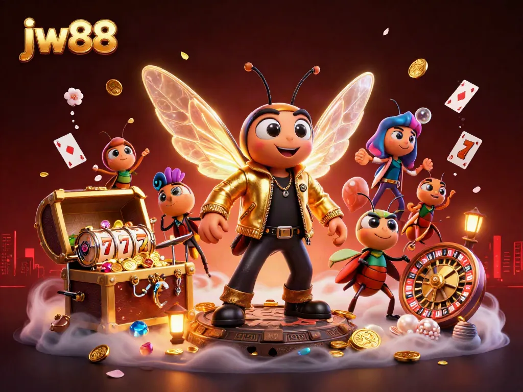 Engage with JW88's thrilling casino experience featuring vibrant characters and dynamic slots.
