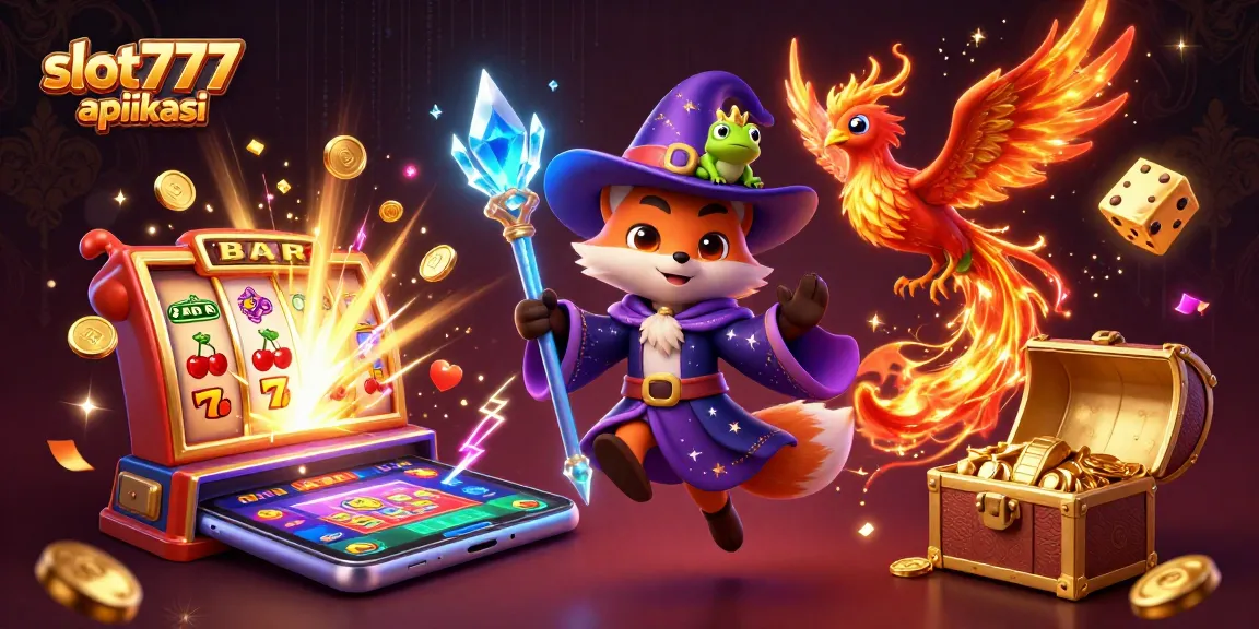 Experience thrilling gameplay with slot777 aplikasi in a vibrant 3D fantasy scene featuring enchanting characters and dynamic casino elements.