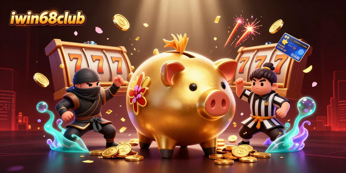 Experience the exciting world of iwin68club with a spectacular illustration of gambling action.