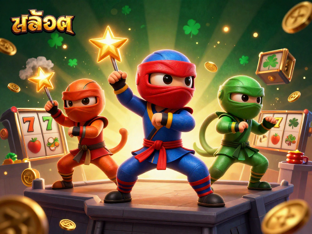 Engage in thrilling สล็อต action with ninja chameleon characters and exotic casino elements!