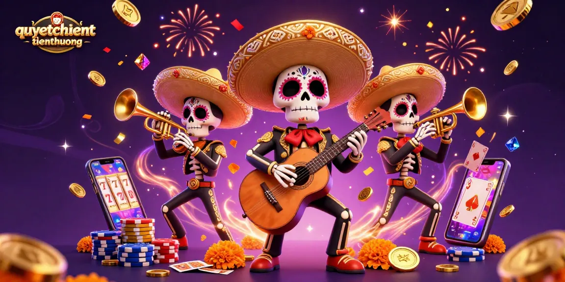 Spin the reels in quyetchientienthuong with vibrant Day of the Dead-themed casino excitement.
