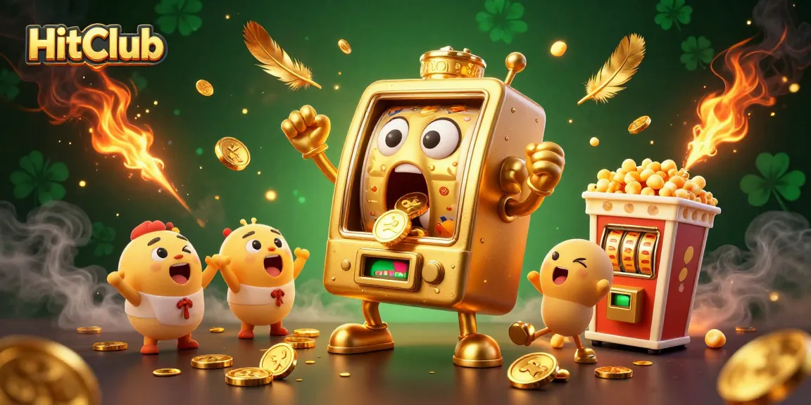 HitClub slot machine celebrates a big win, showcasing dynamic gambling elements for thrill seekers.