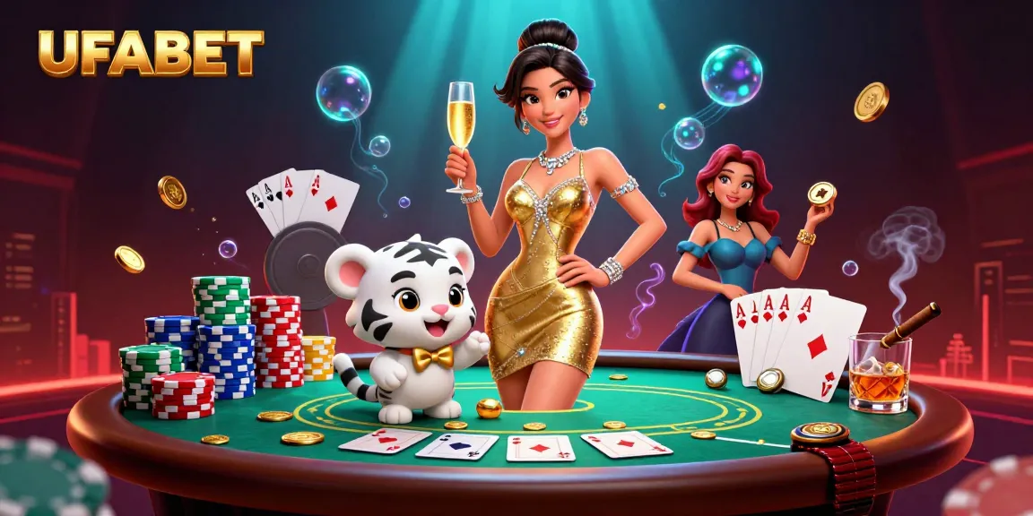 Bet on UFABET with a glamorous casino scene featuring luxurious elements and engaging gameplay.