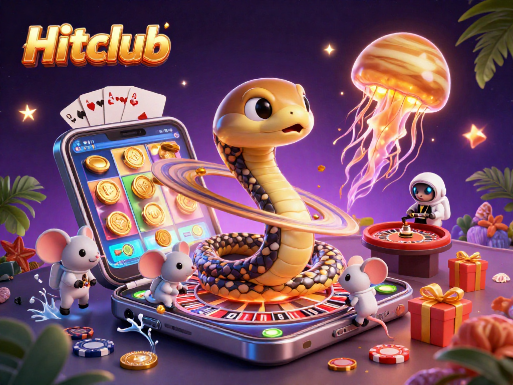 Hitclub entices players with betting mice, a roulette wheel, and cosmic gameplay elements.