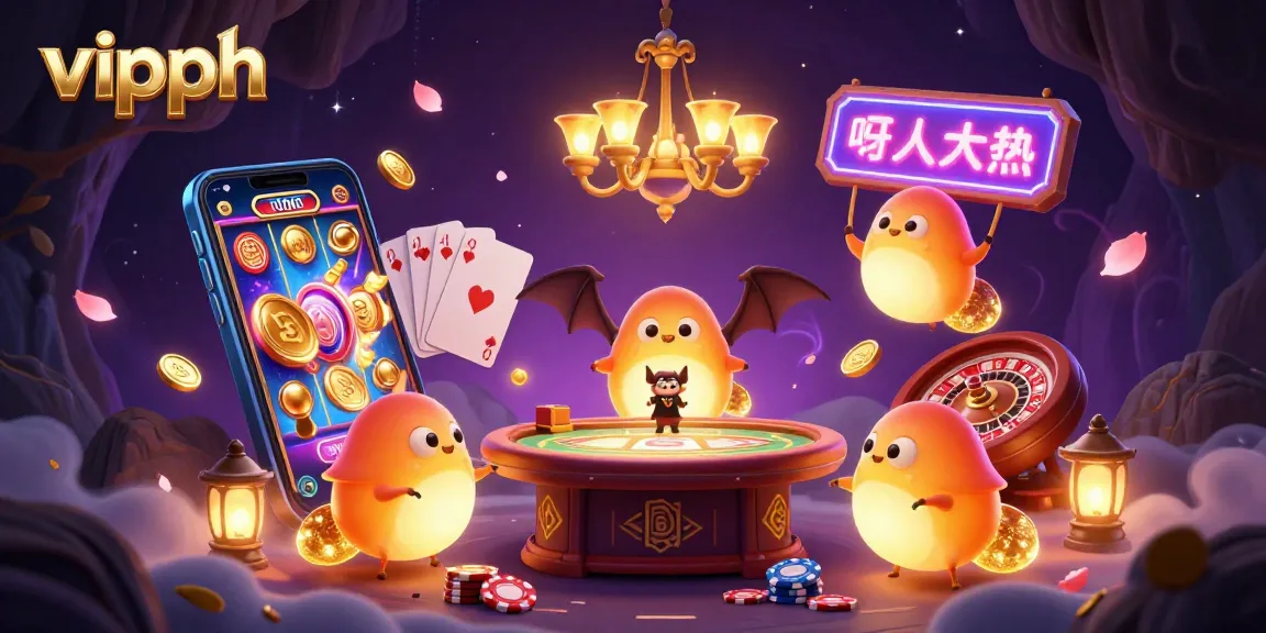Experience thrilling gameplay with vipph lighting up a vibrant cave casino featuring animated glowworms and exciting gaming elements.