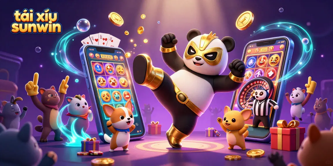 Score big with tài xỉu sunwin in a vibrant casino scene featuring animal characters!