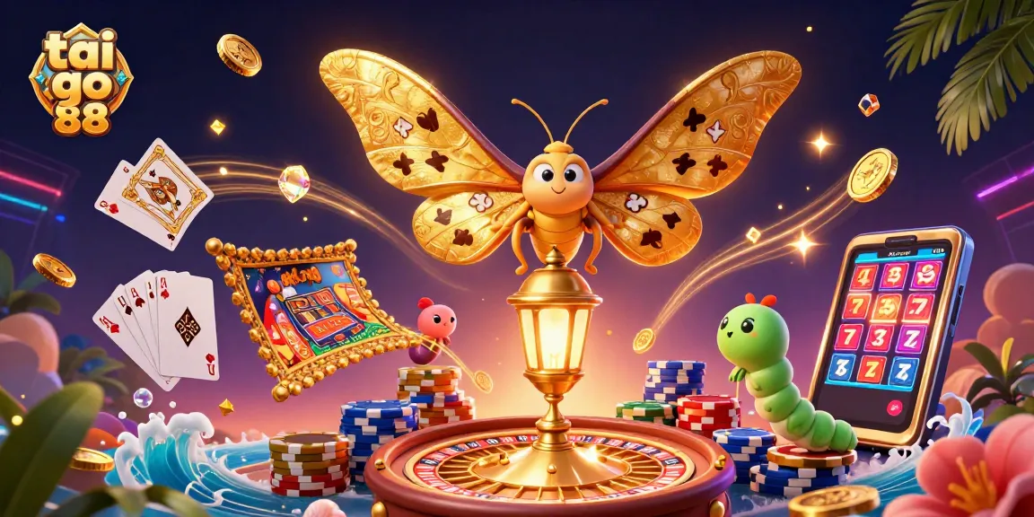 Play thrilling games at tai go 88 with vibrant casino scenes, golden coins, and dynamic visuals.