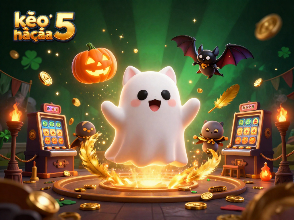 Engage in thrilling experiences with kèo nhà cái 5 while a ghost cat and vampire bat celebrate at the casino.