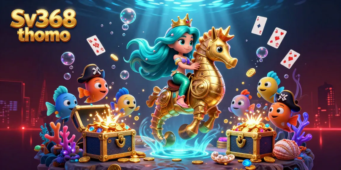 Experience thrilling gameplay with Sv368 thomo in a vibrant 3D action-filled illustration.