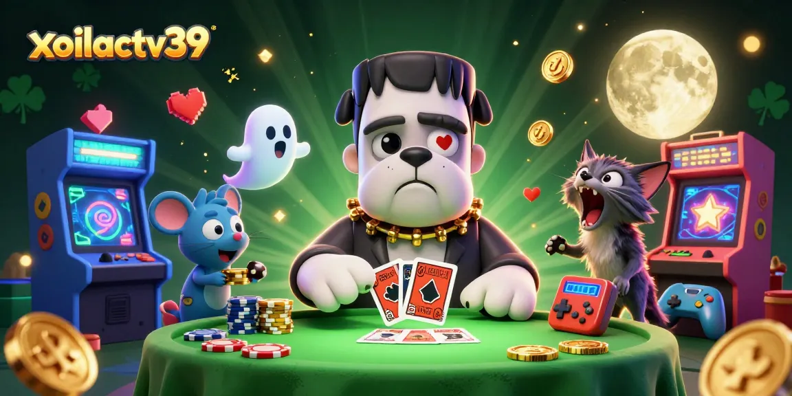 Experience thrilling gameplay with xoilactv39's vibrant characters and casino elements in a mesmerizing digital scene.