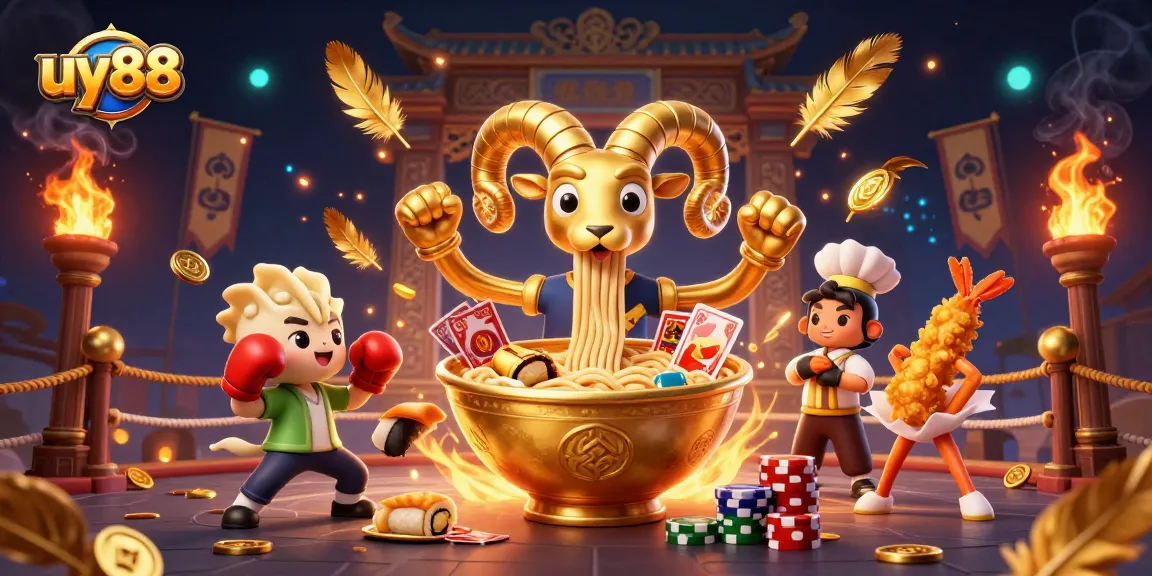 Experience dynamic gambling action at uy88 with engaging characters in a vibrant casino scene
