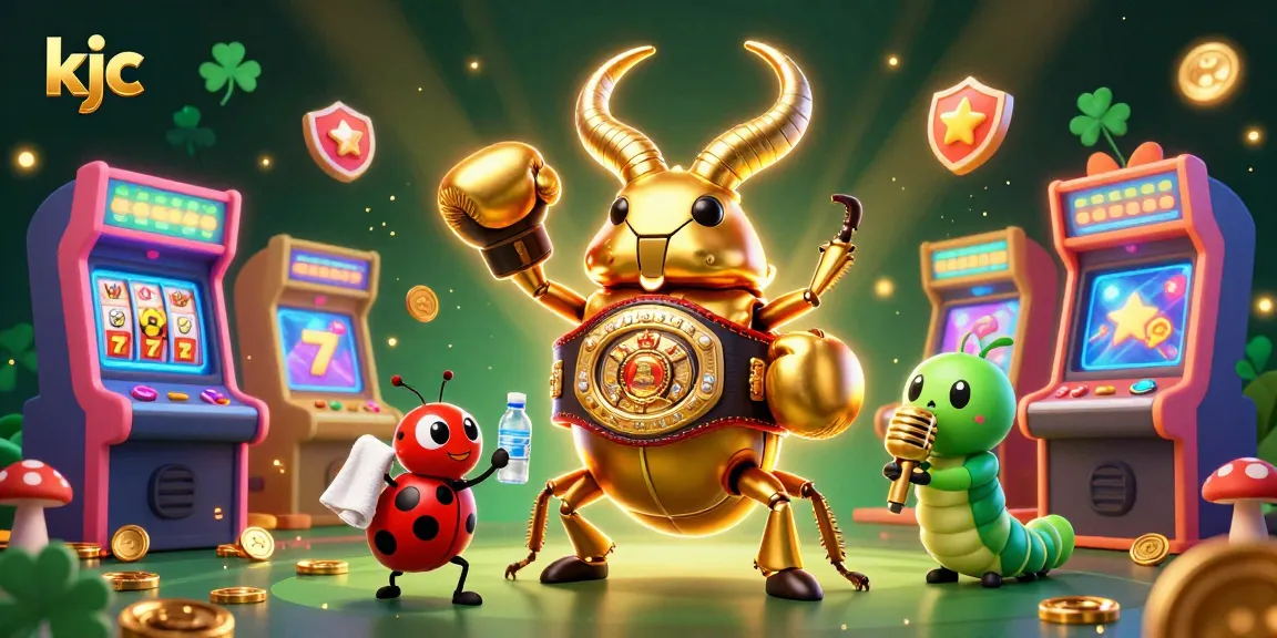 Experience KJC's thrilling gaming world with dynamic characters amidst vibrant casino elements.